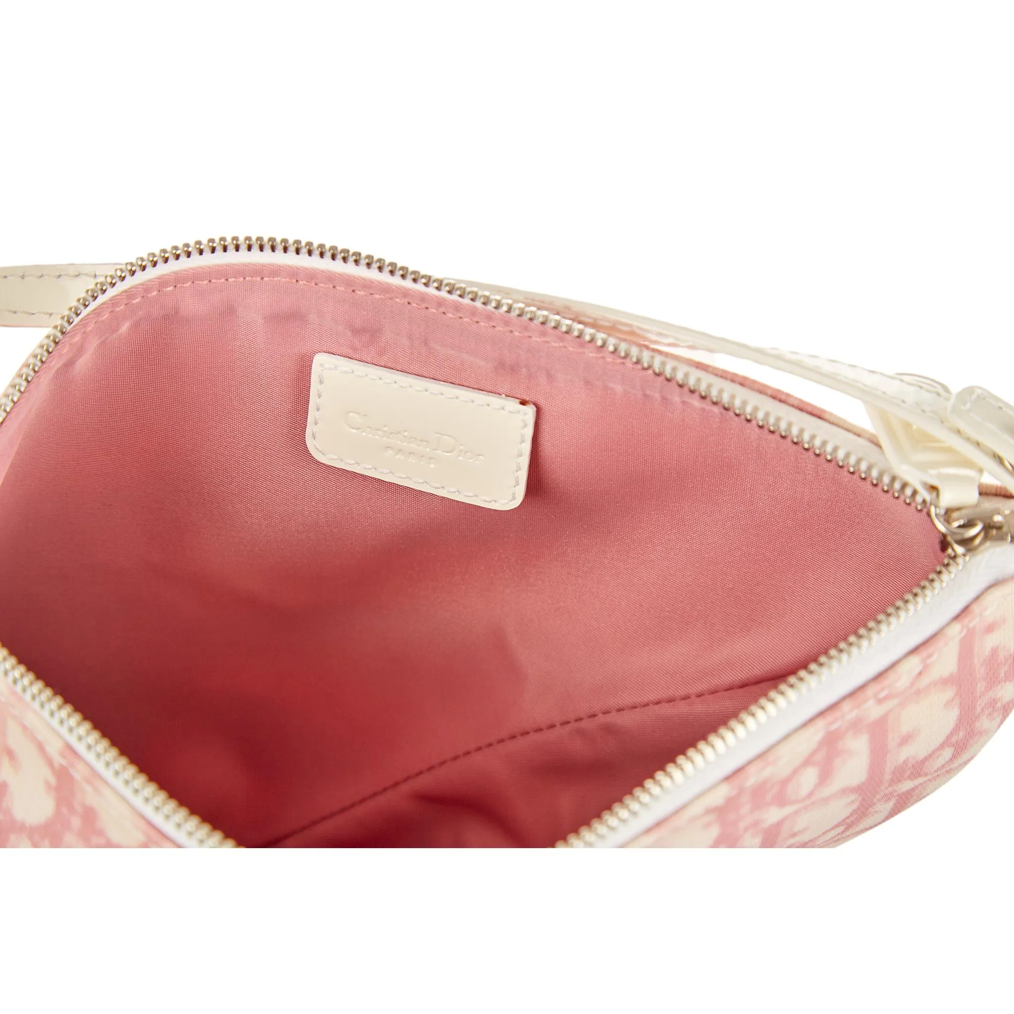 Dior Pink Logo Mini Saddle Bag