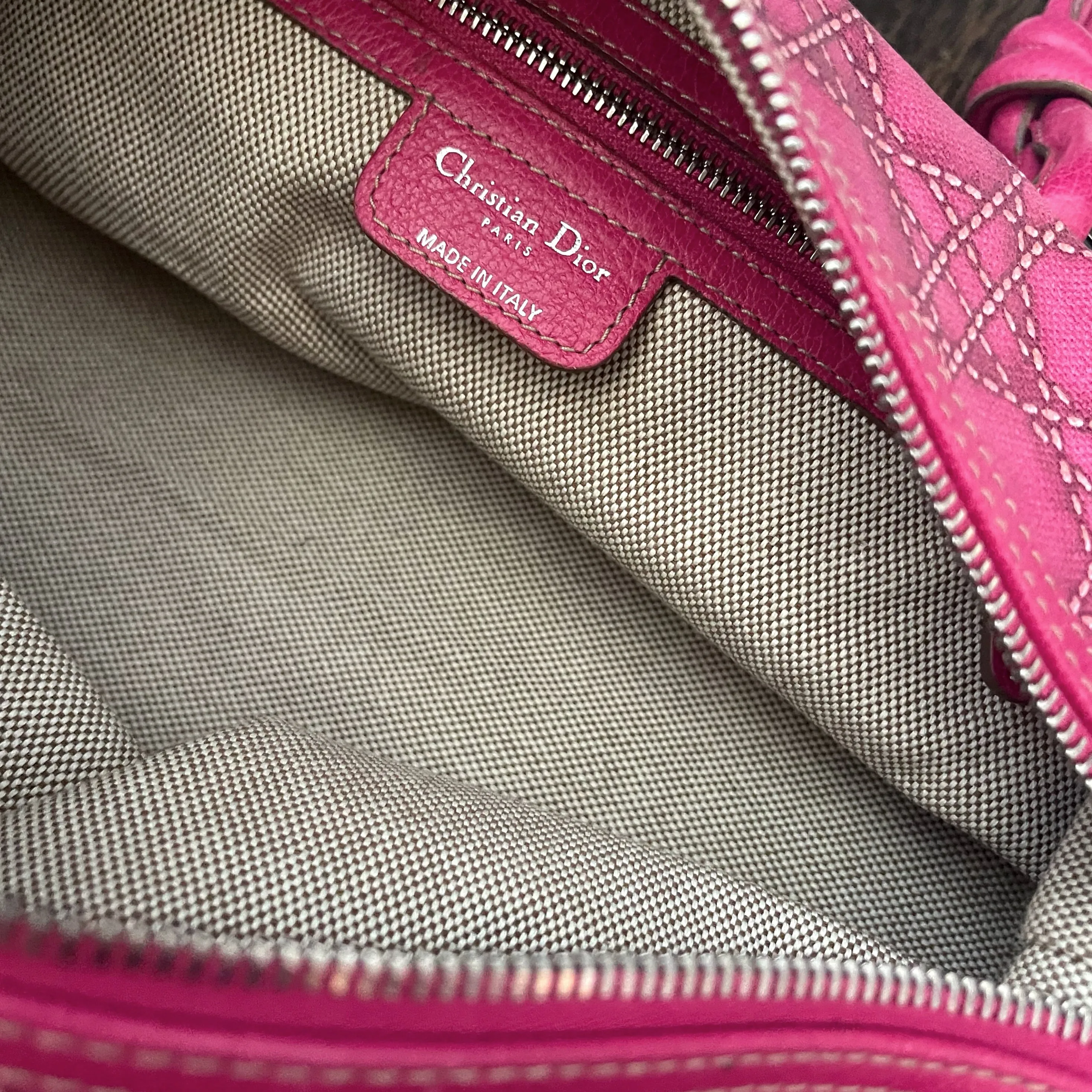 Dior Pink Logo Shoulder Bag