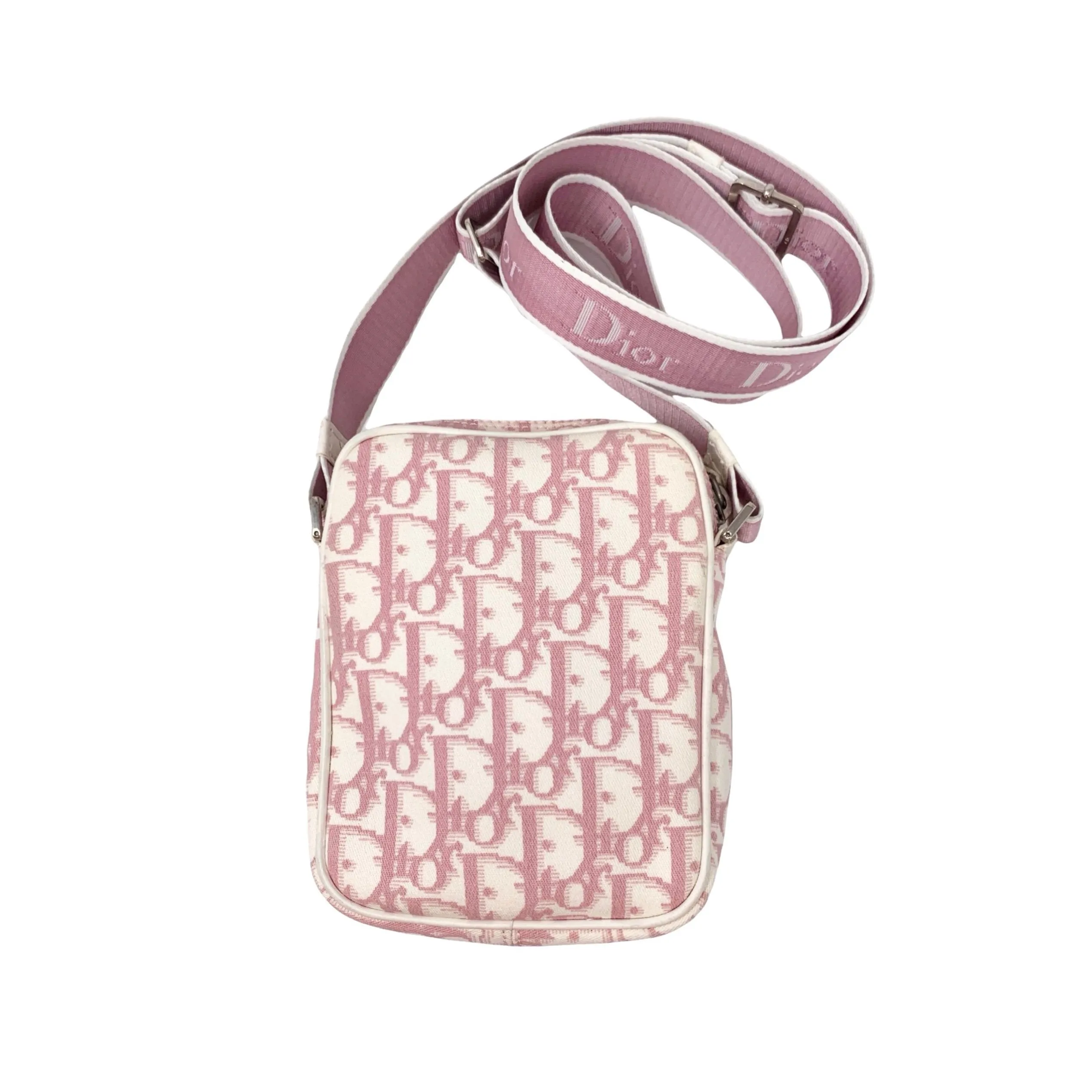 Dior Pink Monogram Mini Crossbody Bag