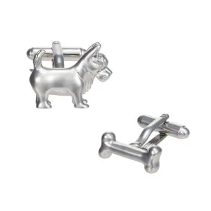 Dog and Dog Bone Cufflinks