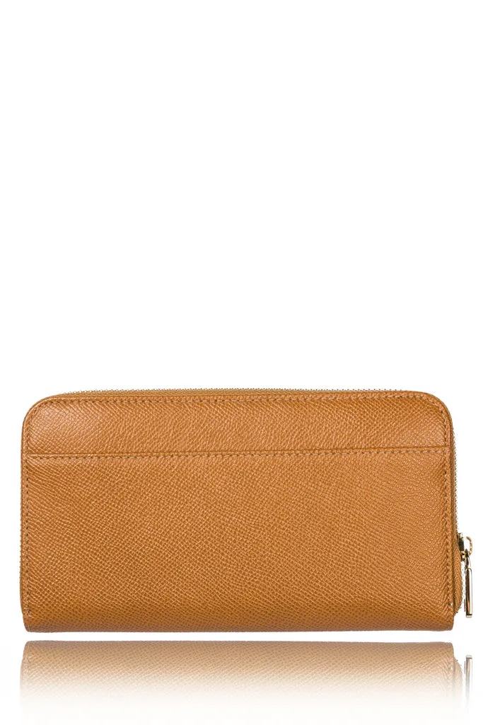 DOLCE & GABBANA DOLCE Camel Leather Wallet