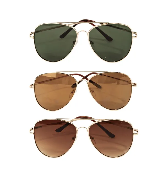 Double Bridge Aviator Sunglasses