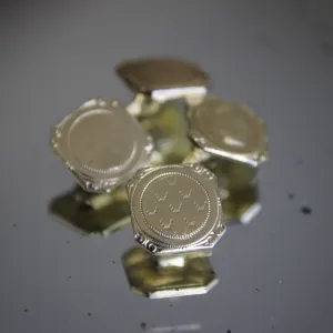Edwardian "Fishscale" Gold Cufflinks