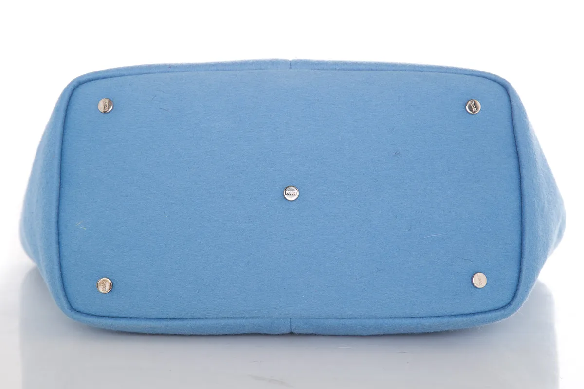 Emilio Pucci Baby Blue & Multi Color Printed Handbag