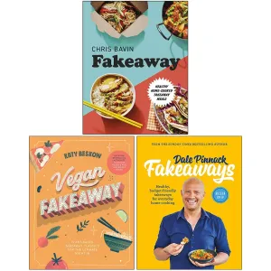 Fakeaway Cookbook Collection 3 Books Set (Fakeaway, Vegan Fakeaway, Dale Pinnock)