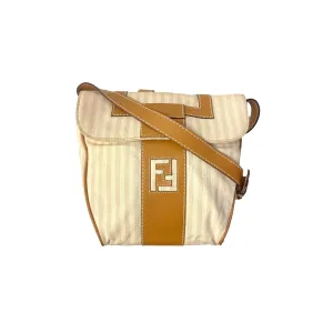 Fendi Beige Logo Crossbody Bag