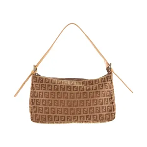 Fendi Beige Logo Shoulder Bag