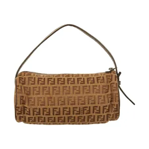 Fendi Brown Logo Cylinder Bag