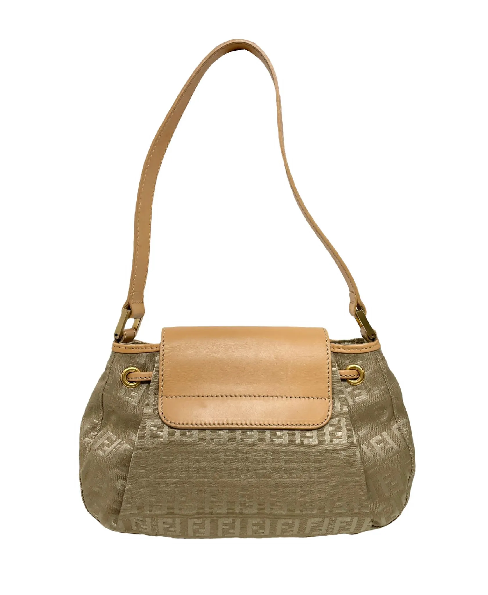 Fendi Tan Logo Shoulder Bag