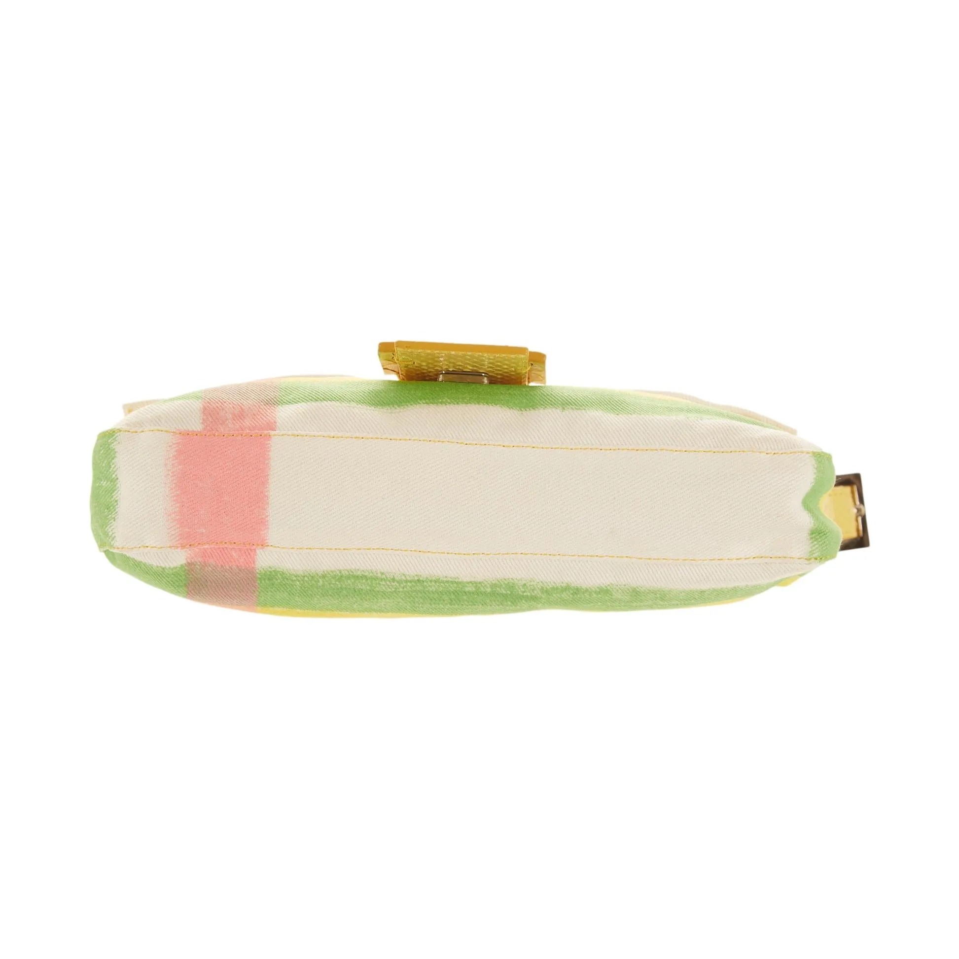 Fendi White Pastel Rhinestone Baguette