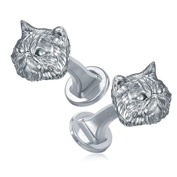 Fluffy Persian Cat Breed Face Cufflinks