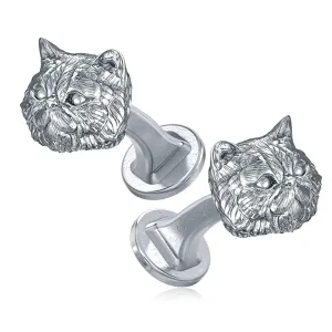 Fluffy Persian Cat Breed Face Cufflinks