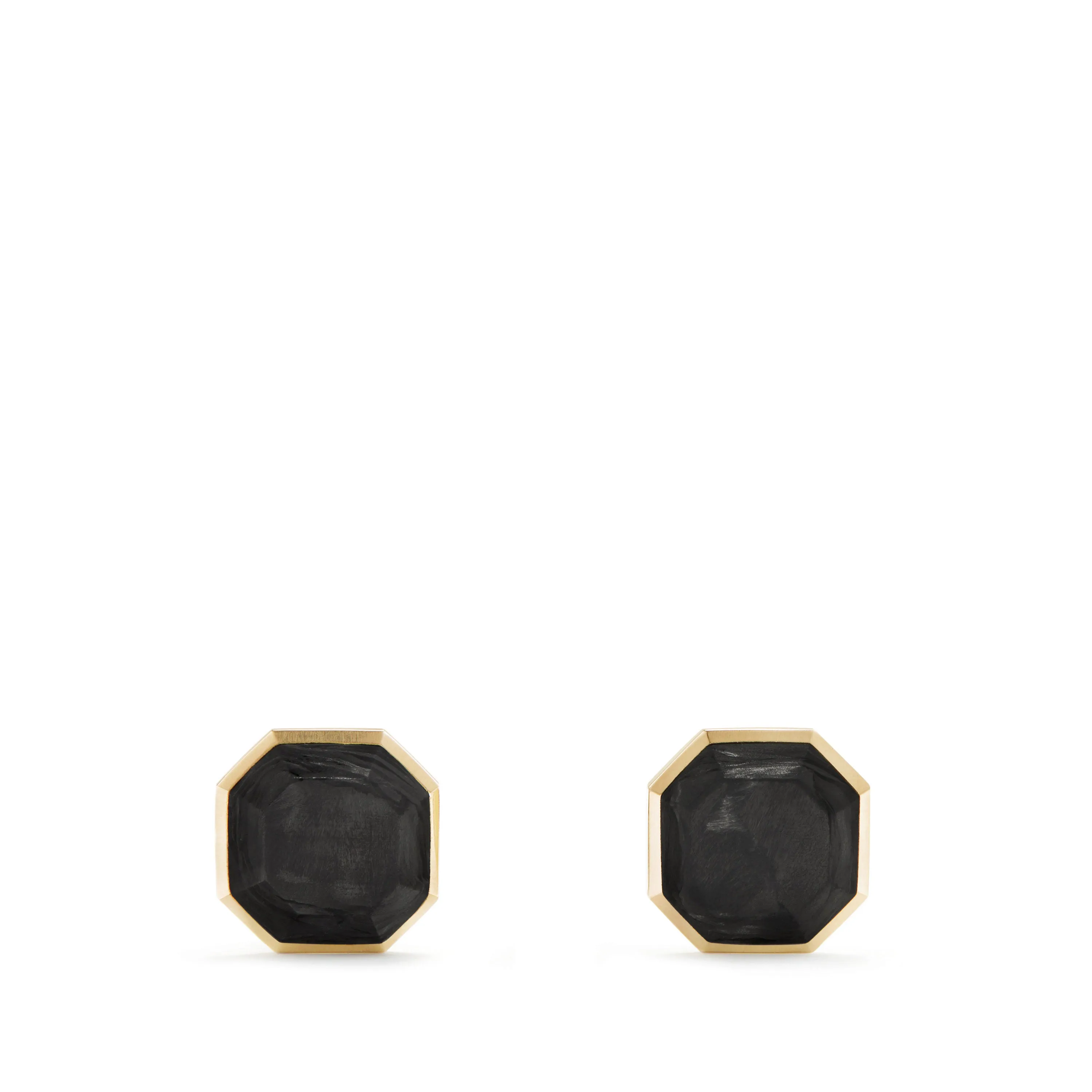 Forged Carbon Cufflinks in 18K Gold