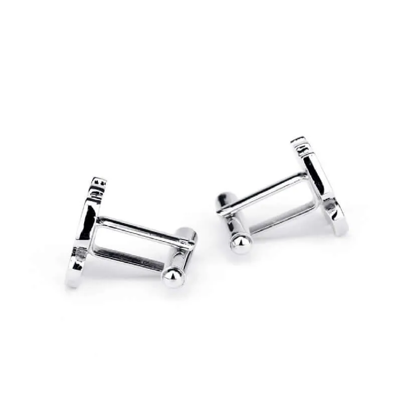 Four Leaf Clover Cufflinks in Sterling Silver Graduation Gift