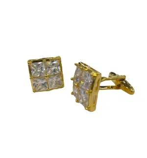 Fratello Cufflinks - Gold Tone Squared Elegance CL19