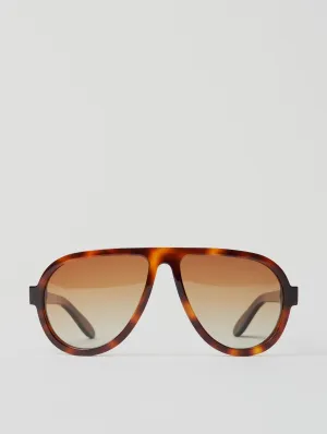 FREDDIE CLASSIC AVIATOR SUNGLASSES IN HAVANA-BROWN