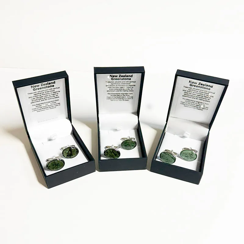 Genuine NZ Greenstone Cufflinks