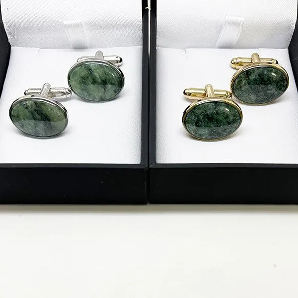 Genuine NZ Greenstone Cufflinks