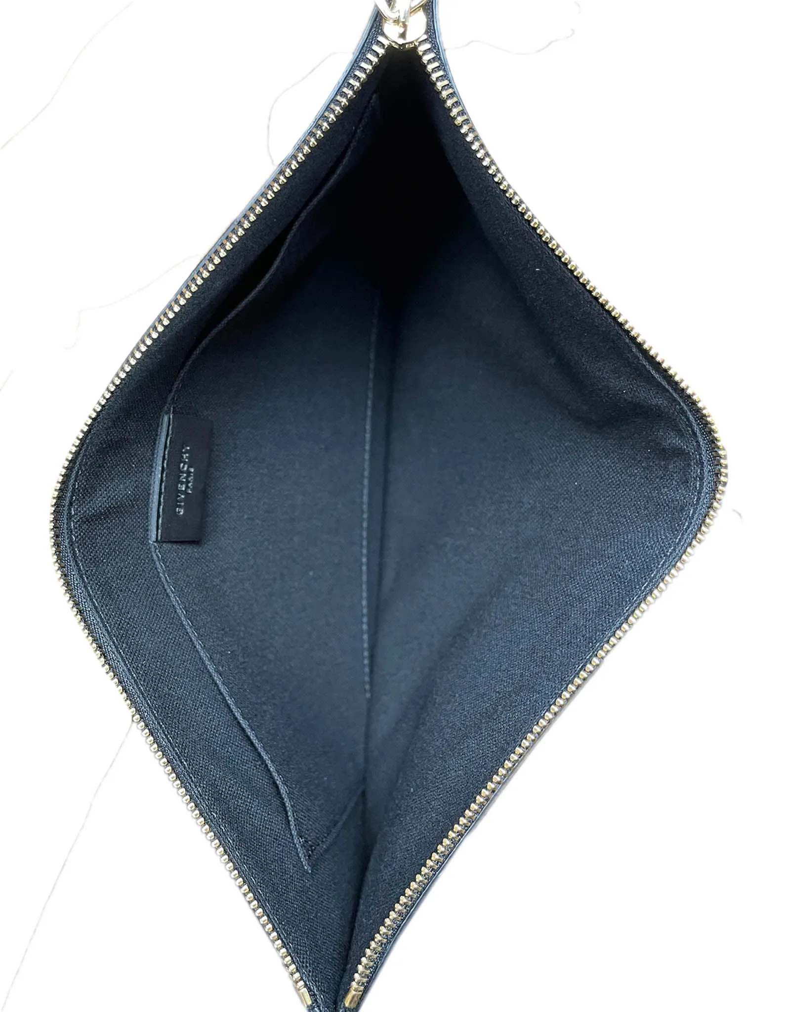Givenchy Black Logo Floral Print Large Pouch Bag