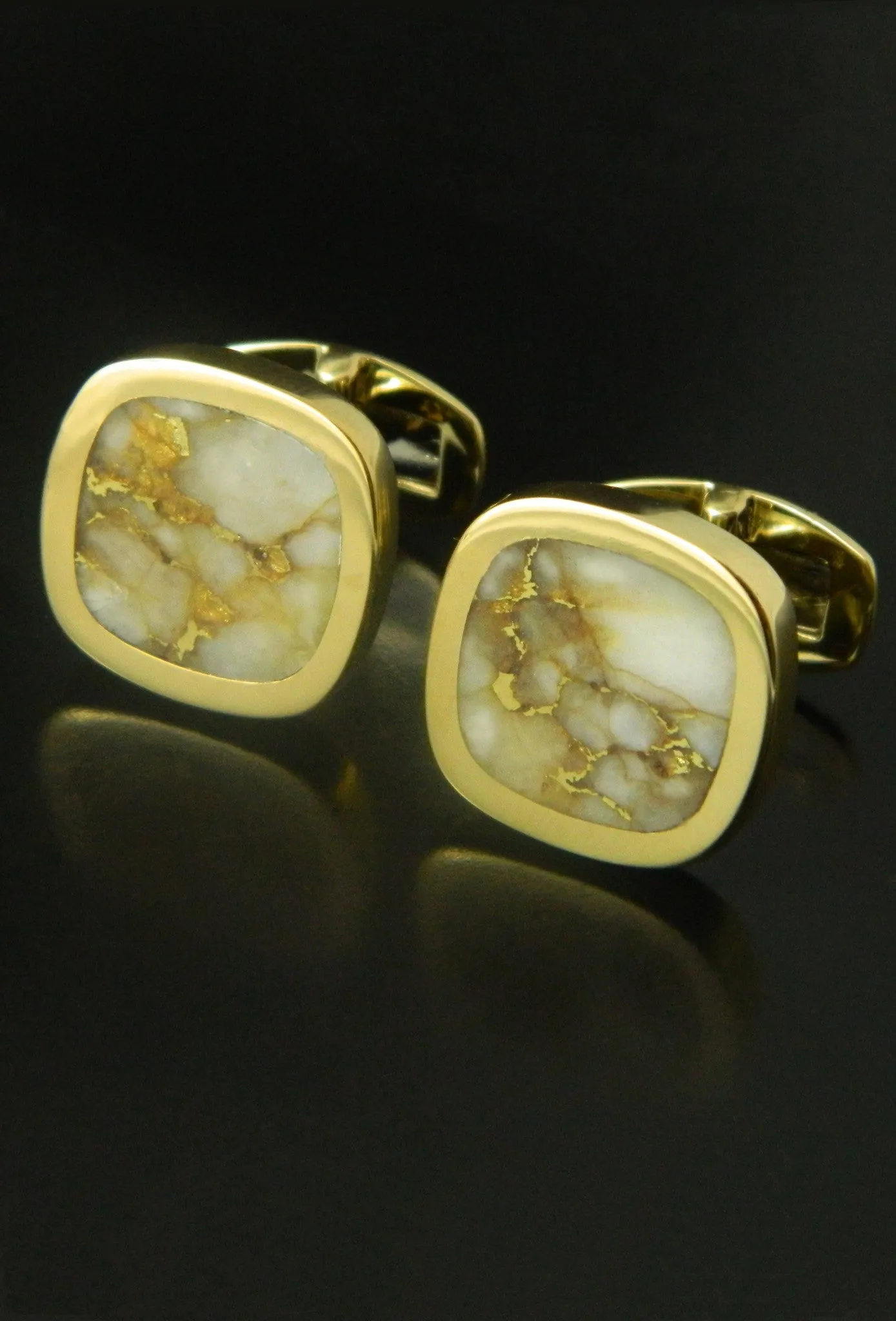 Gold in Quartz Cufflinks