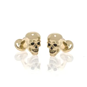 Goldtone Skull Cufflinks