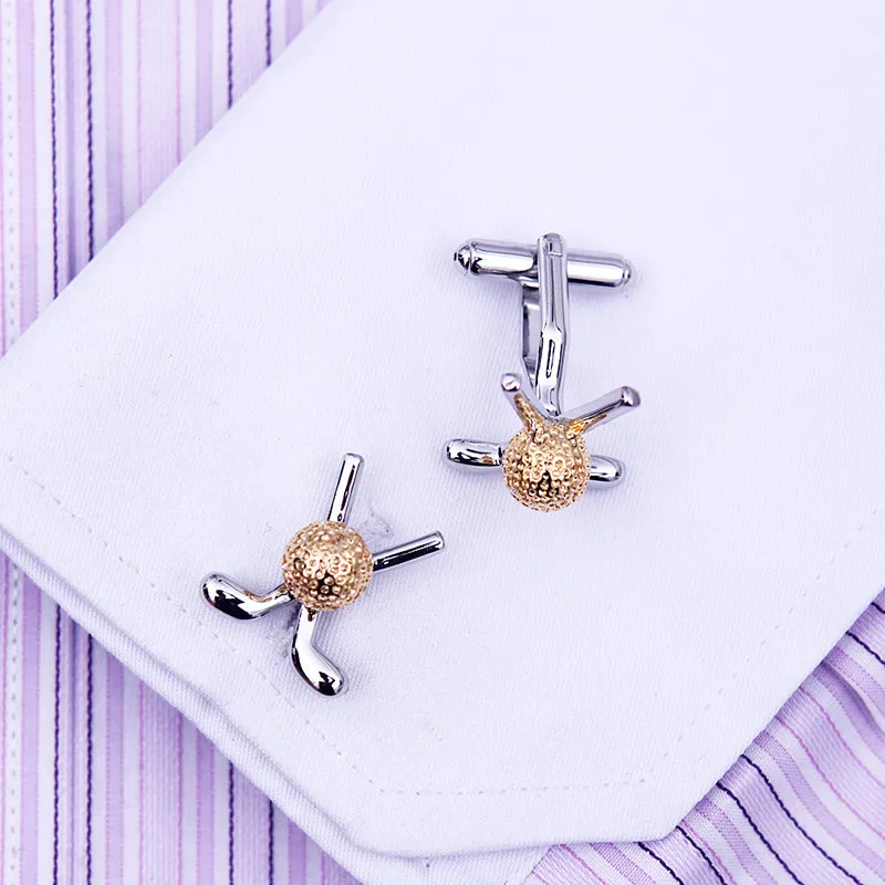 Golf Ball Themed Cuff-links