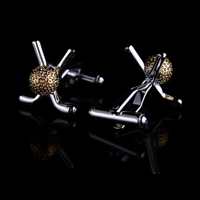 Golf Ball Themed Cuff-links