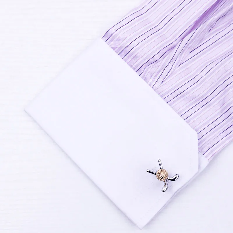 Golf Ball Themed Cuff-links