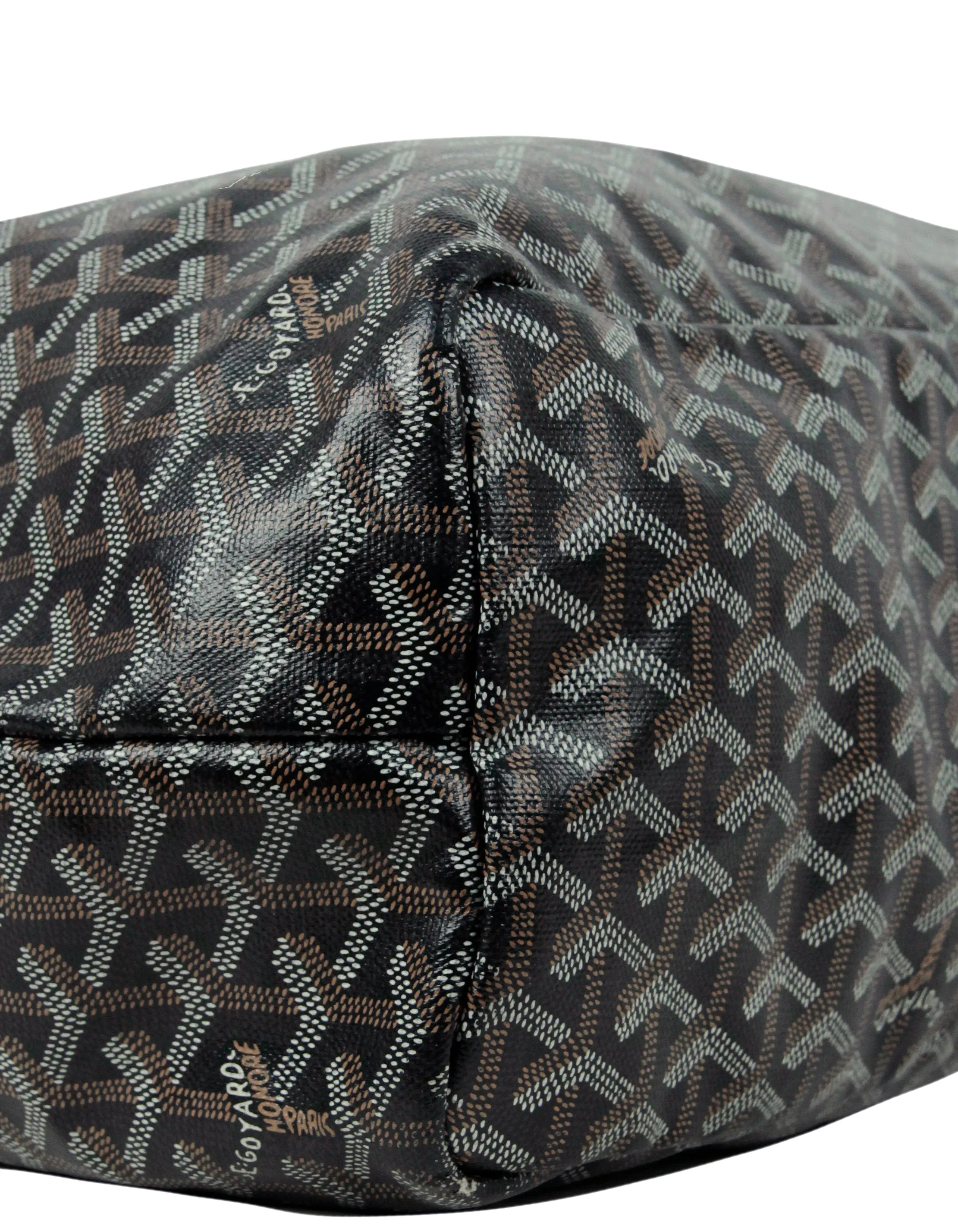 Goyard Black/Tan Canvas Goyardine Saint Louis PM Tote Bag w/ Insert