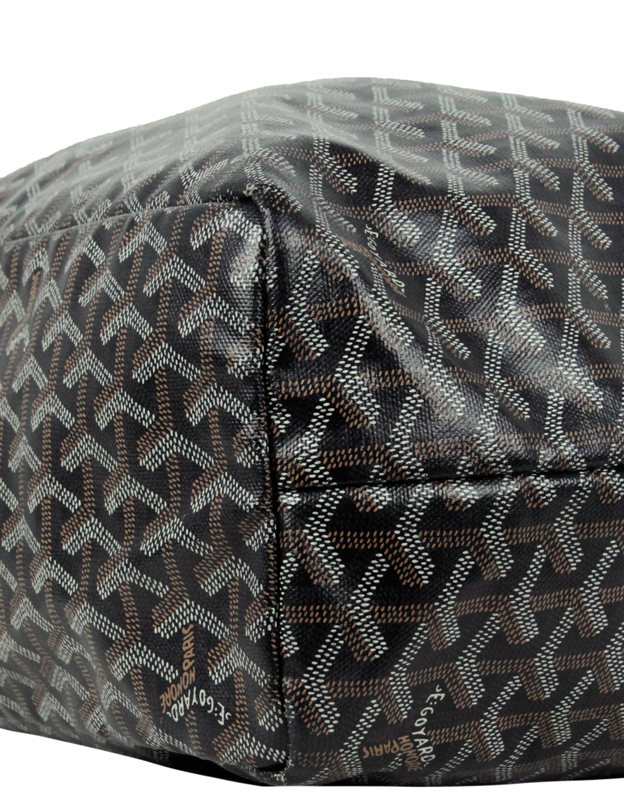 Goyard Black/Tan Canvas Goyardine Saint Louis PM Tote Bag w/ Insert