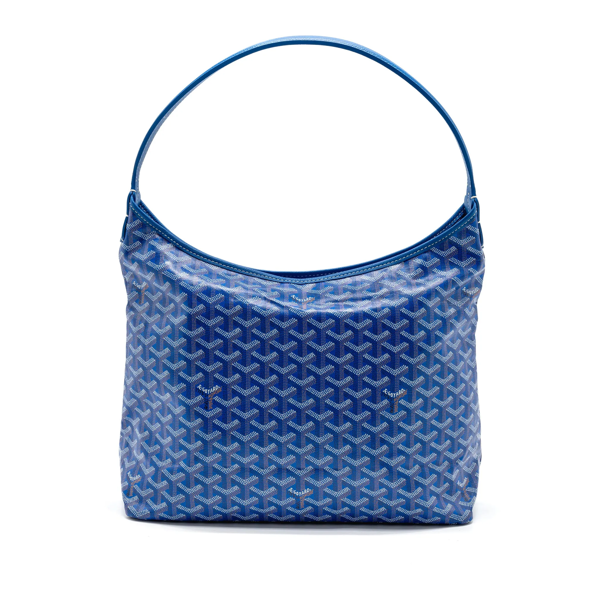 Goyard Boheme Hobo Bag Goyardline Canvas Blue SHW
