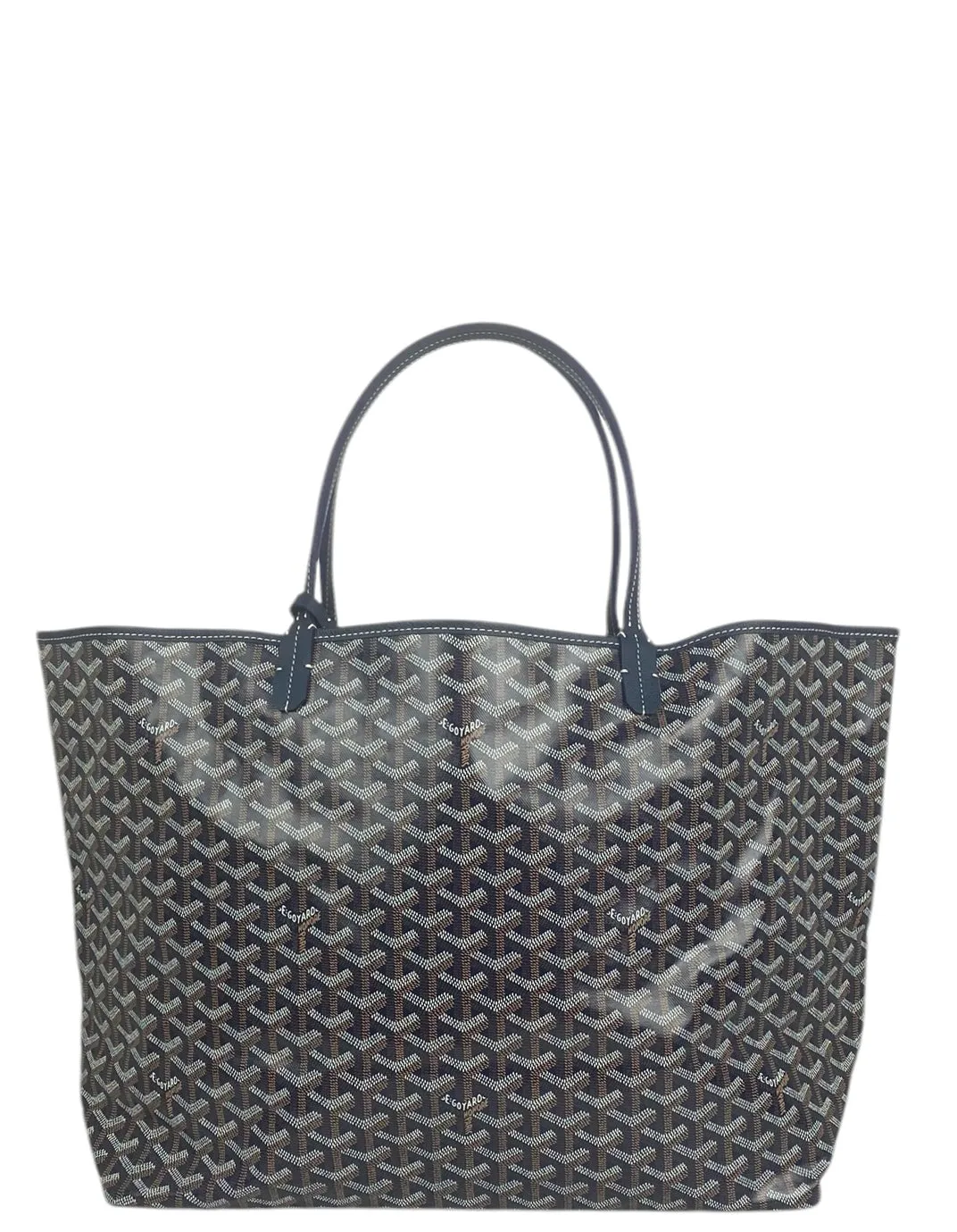 Goyard Navy Goyardine St. Louis GM Tote Bag