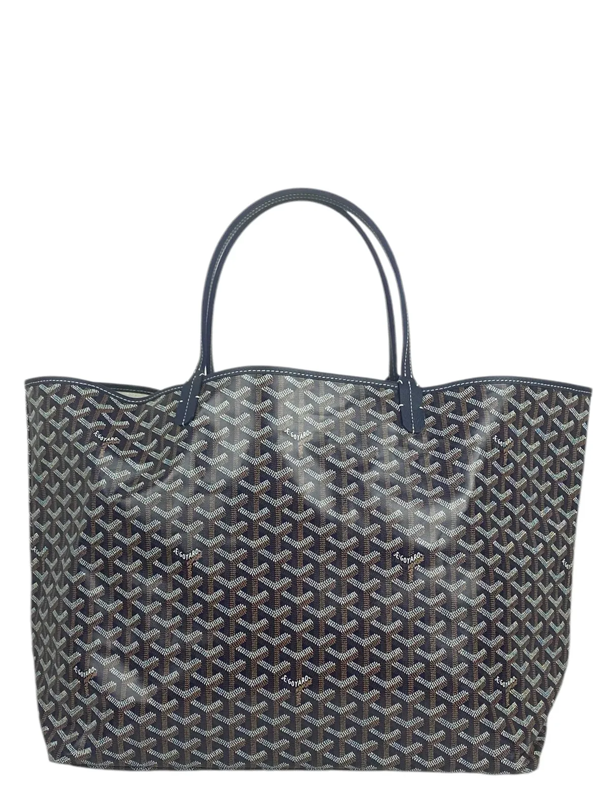 Goyard Navy Goyardine St. Louis GM Tote Bag