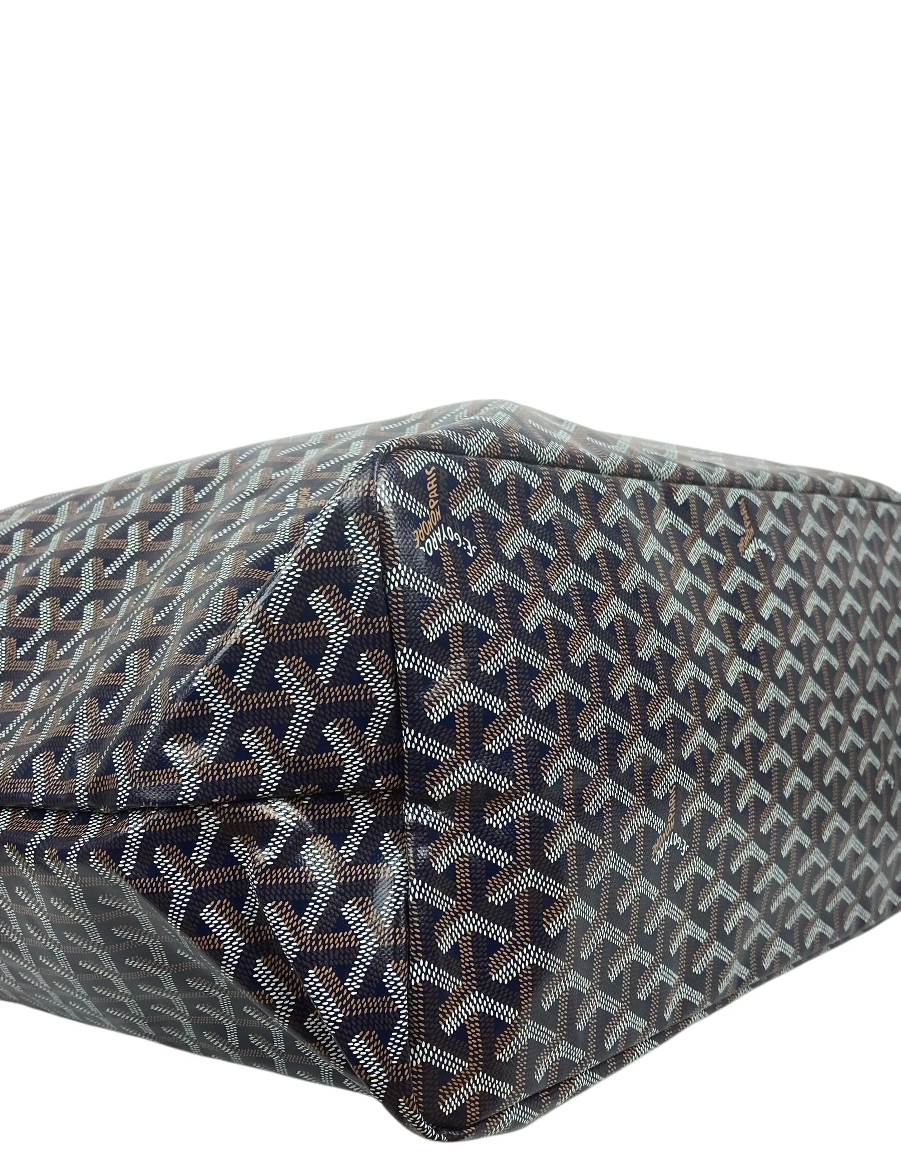 Goyard Navy Goyardine St. Louis GM Tote Bag