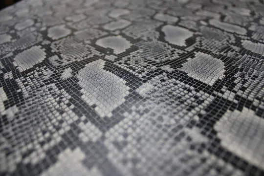 Gray PYTHON PRINTED LEATHER: Genuine Leather 2.5-3 oz. - Perfect for Handbags and Leather Crafts!