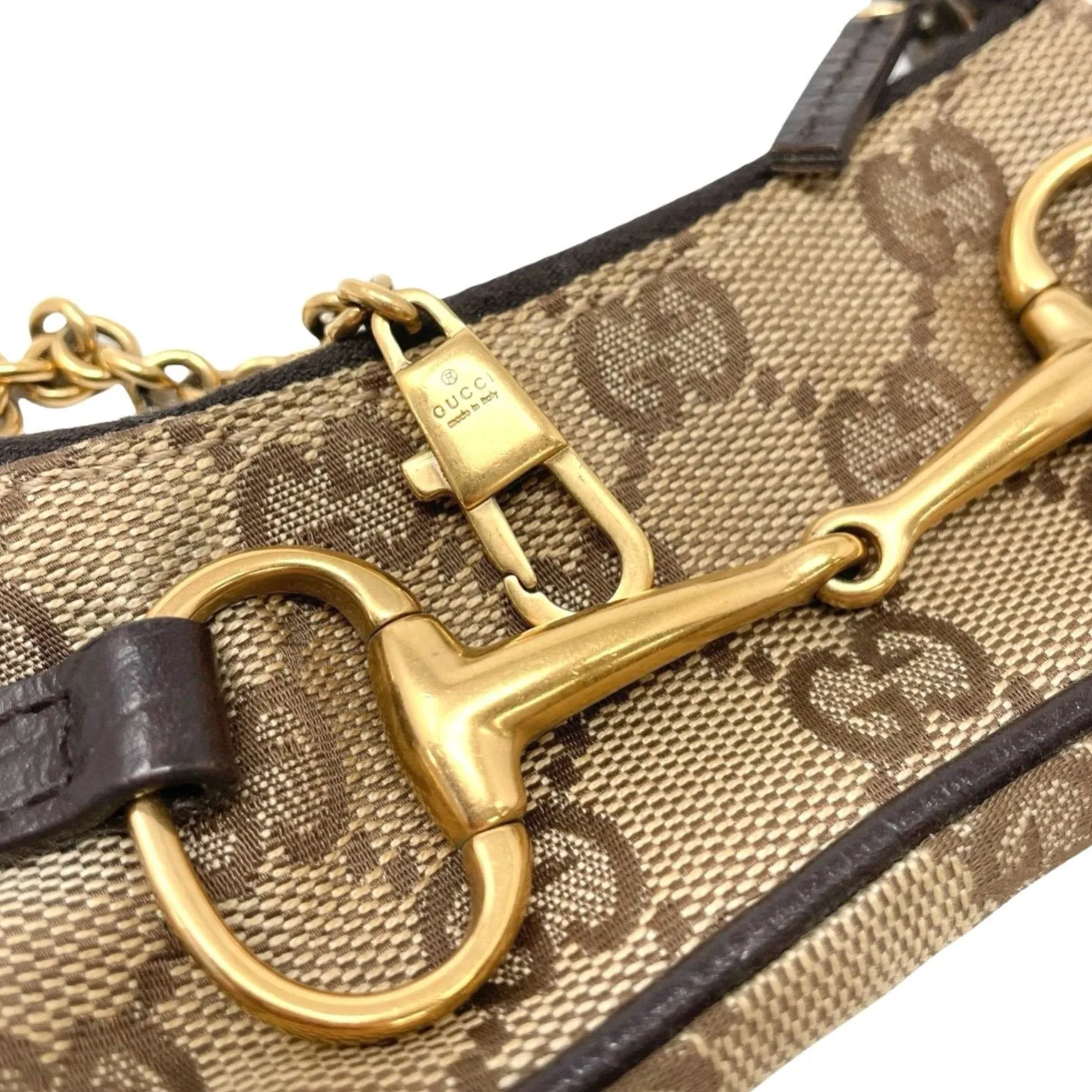Gucci Beige Monogram Micro Bag