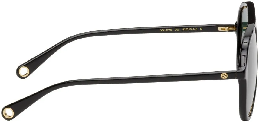 GUCCI Black Aviator Sunglasses