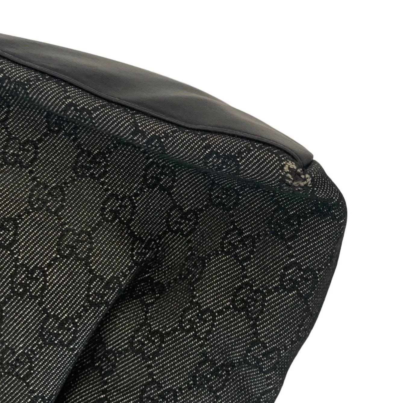 Gucci Black Canvas Bamboo Bag