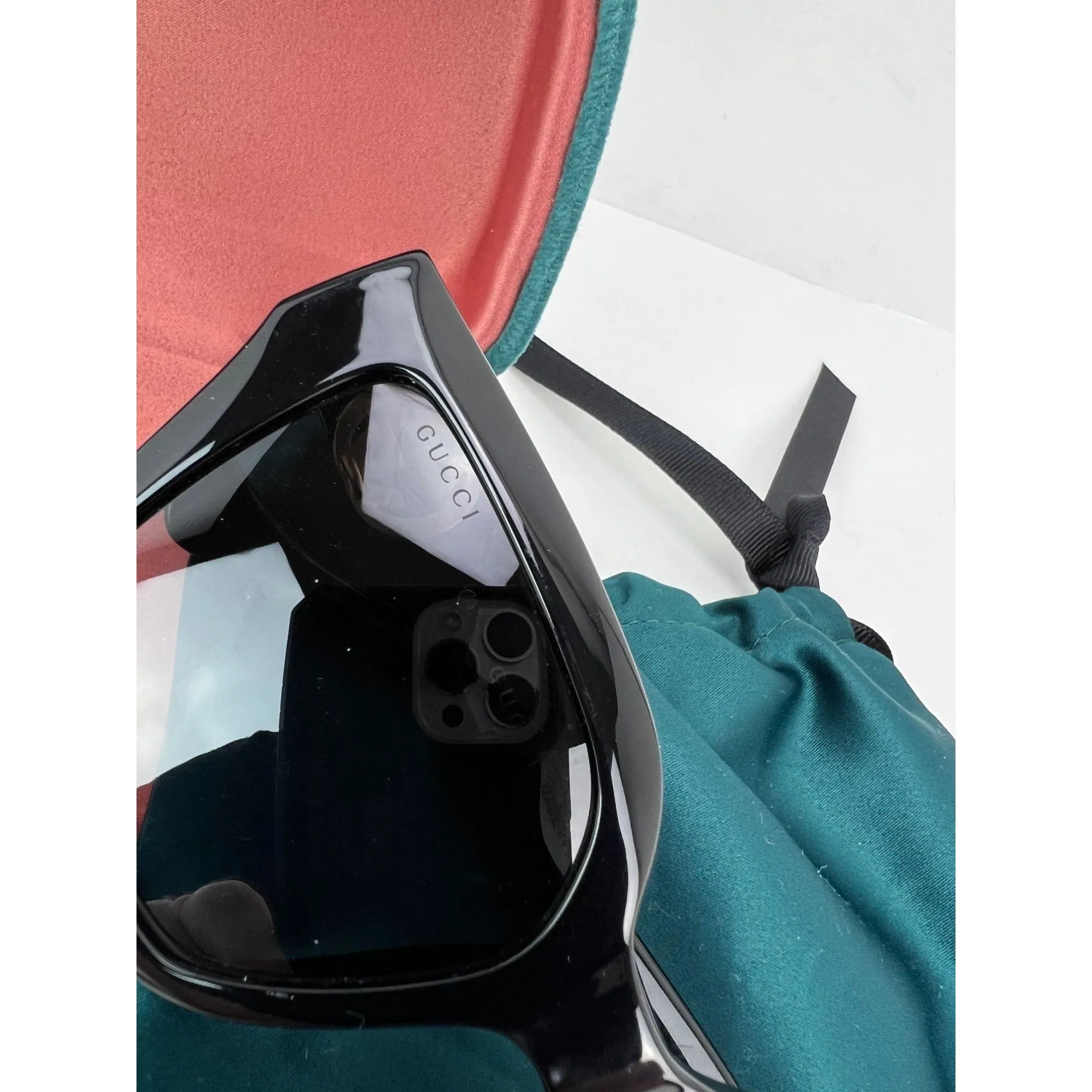 Gucci Black Retangle GG1023S Sunglasses
