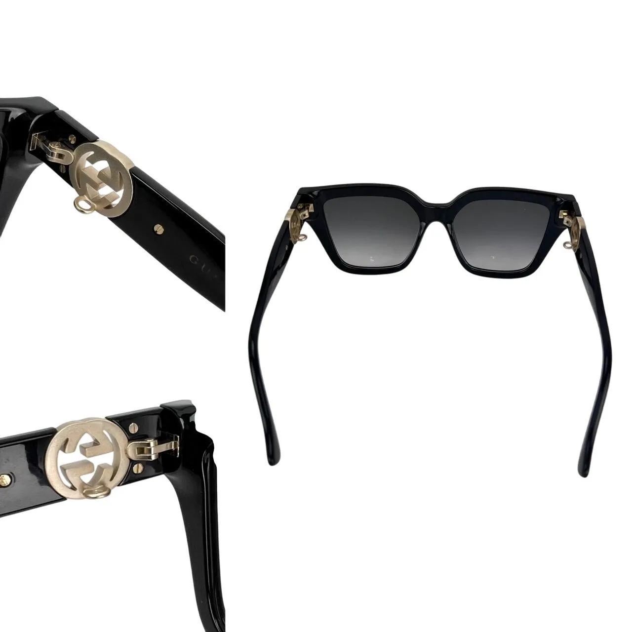 Gucci Black Retangle GG1023S Sunglasses