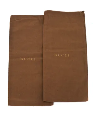 Gucci Brown Canvas Set of Two Travel Shoe Dust Bags