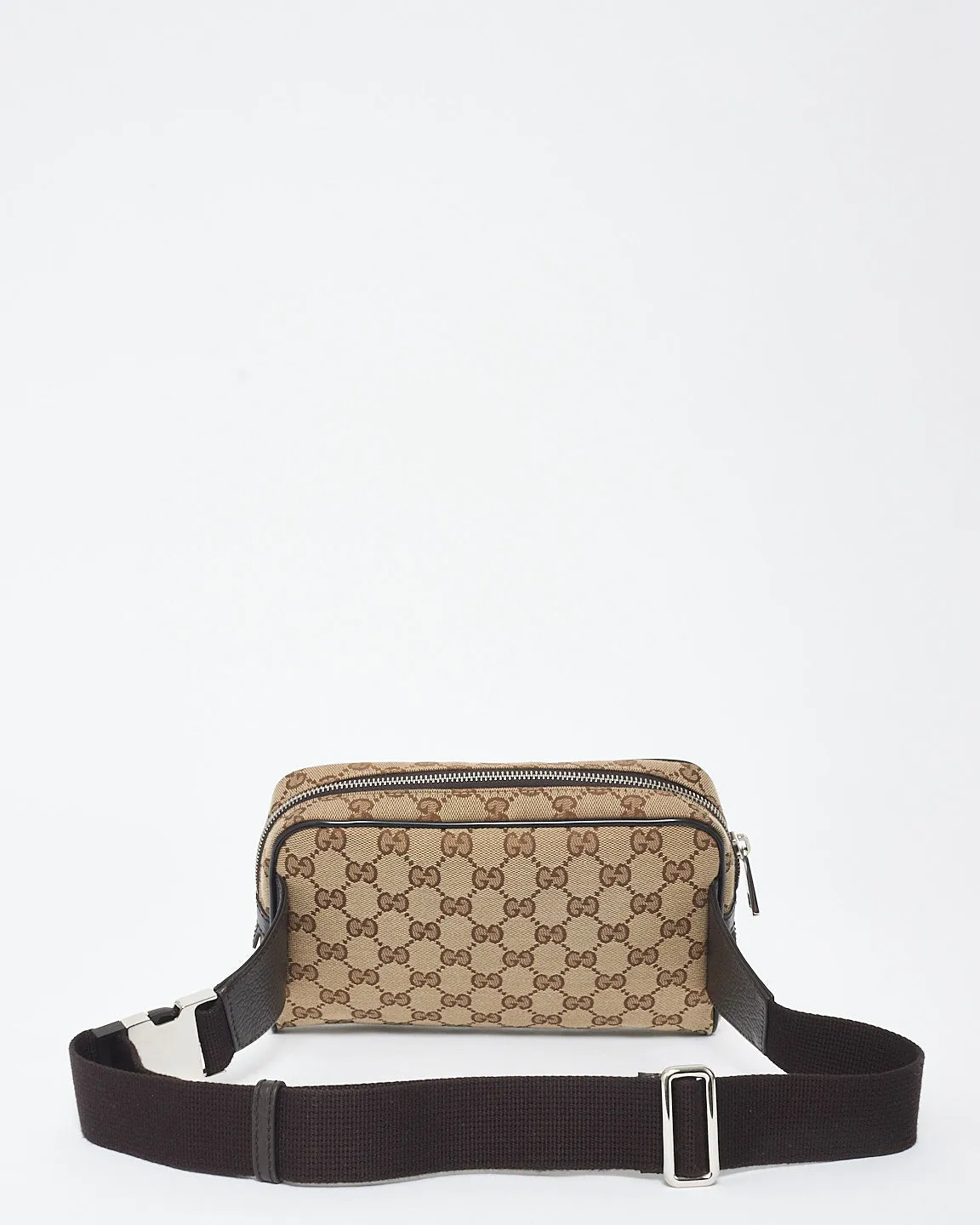Gucci Brown Monogram Canvas Belt Bag