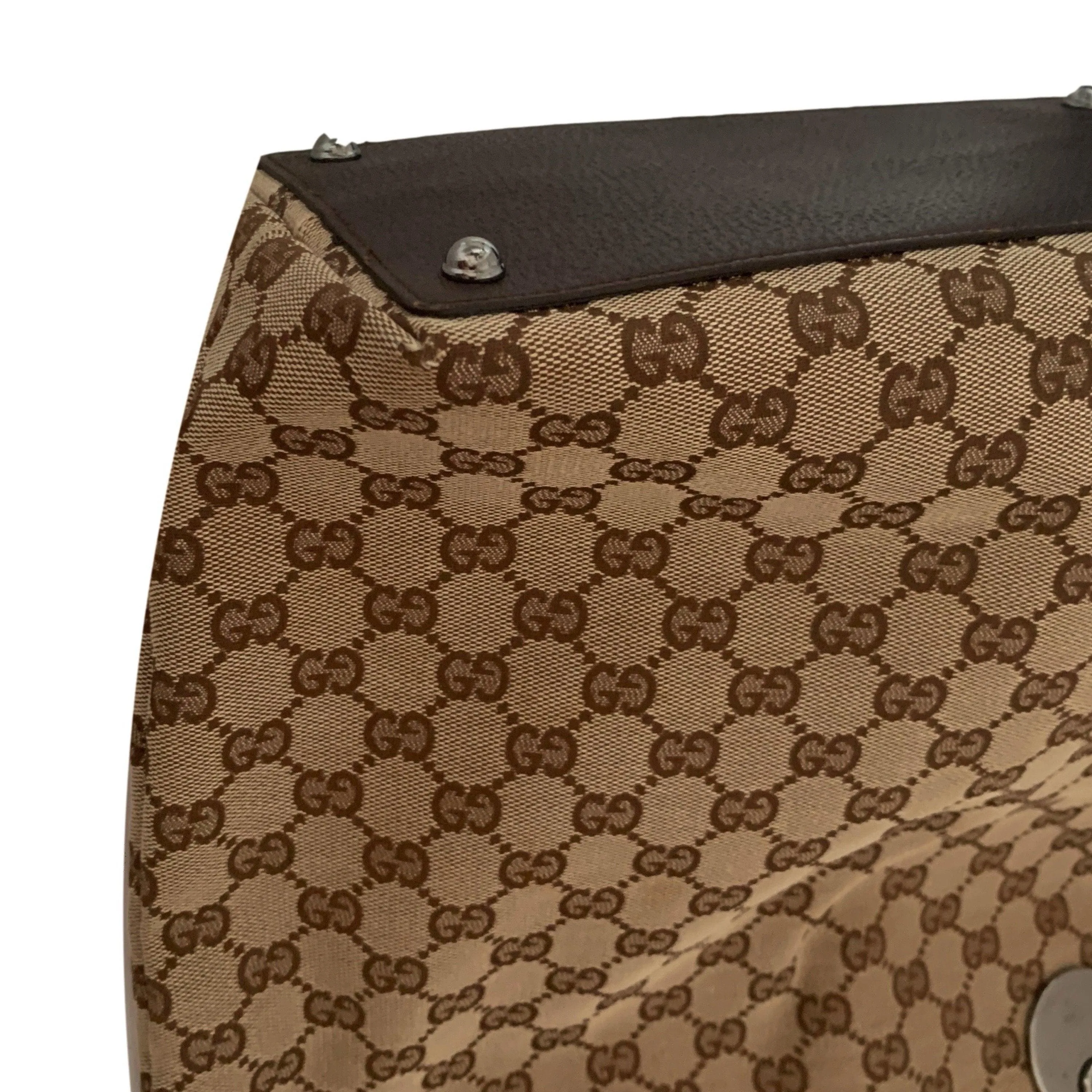 Gucci Brown Monogram Canvas Tote