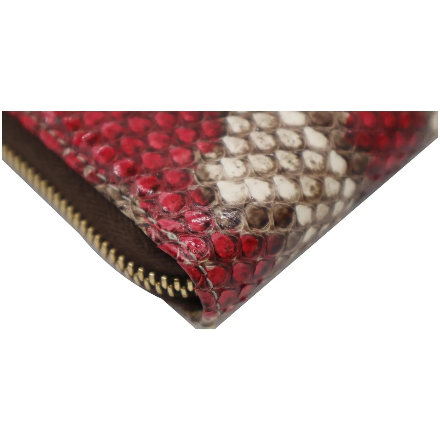 GUCCI GG Marmont Python Leather Zip Around Wallet Multicolor 456117