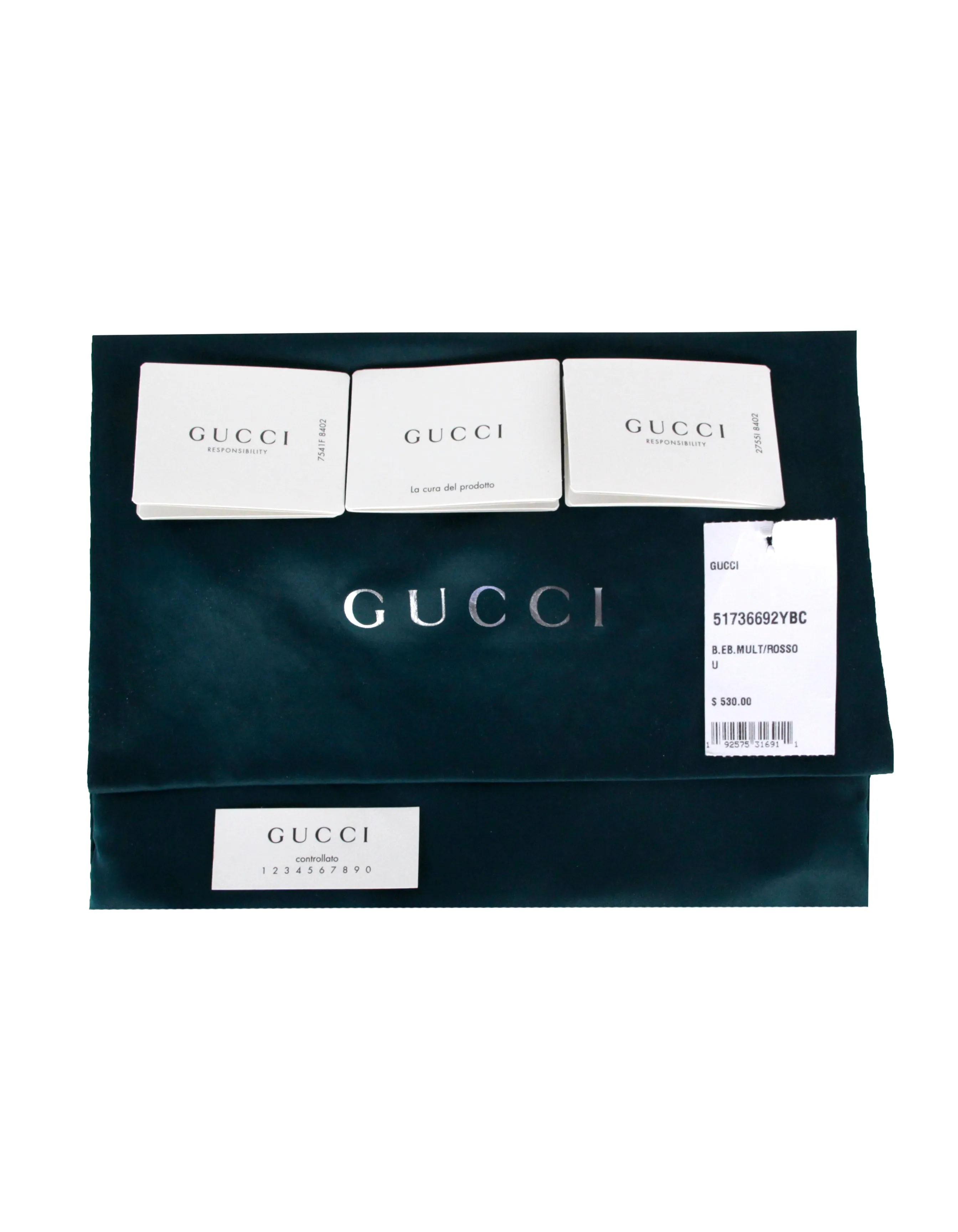Gucci Red Leather Floral Printed GG Monogram Ophidia Wristlet Bag