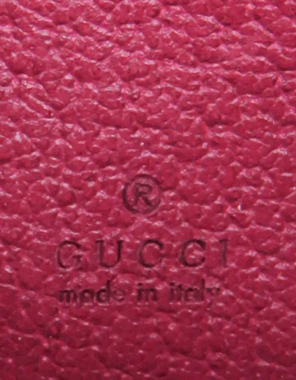 Gucci Red Leather Floral Printed GG Monogram Ophidia Wristlet Bag