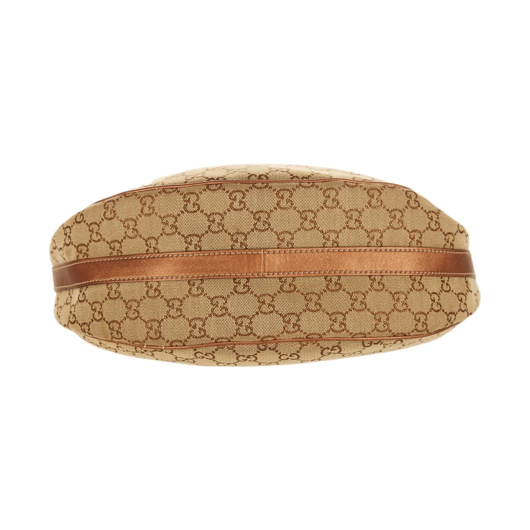 Gucci Tan Logo Metallic Shoulder Bag