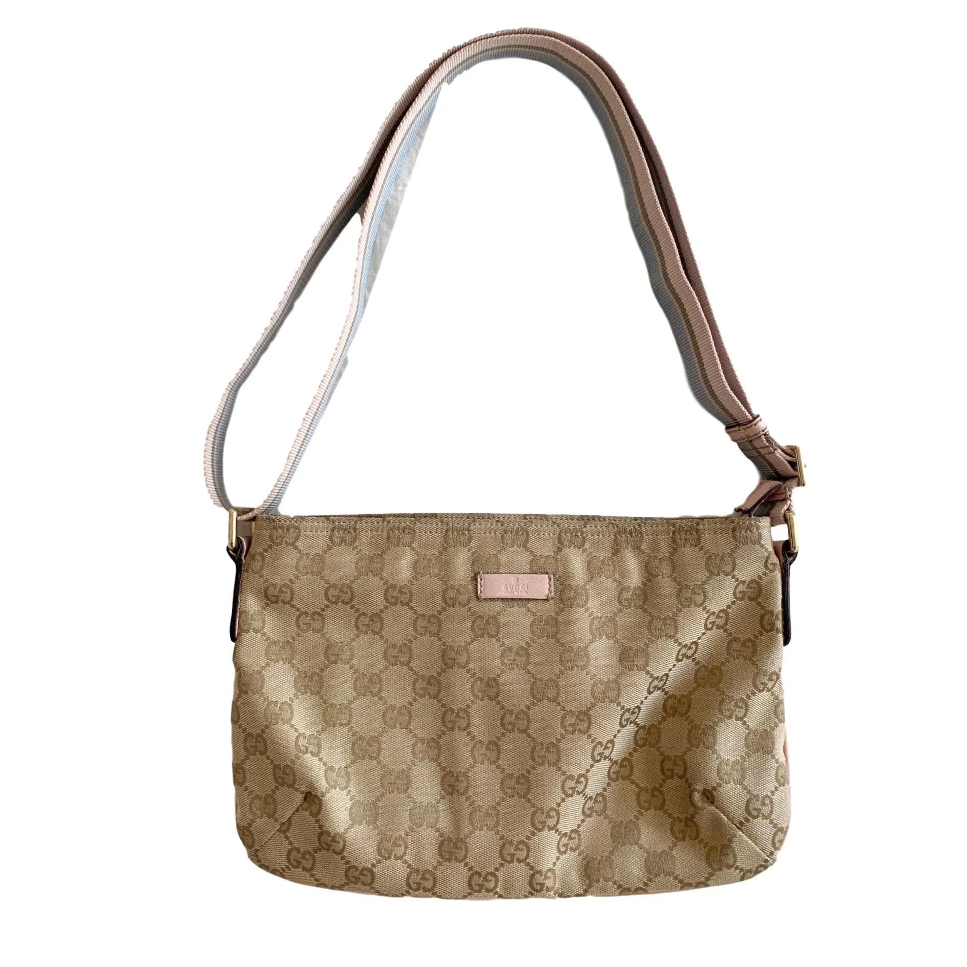 Gucci Tan Monogram Two-Way Bag