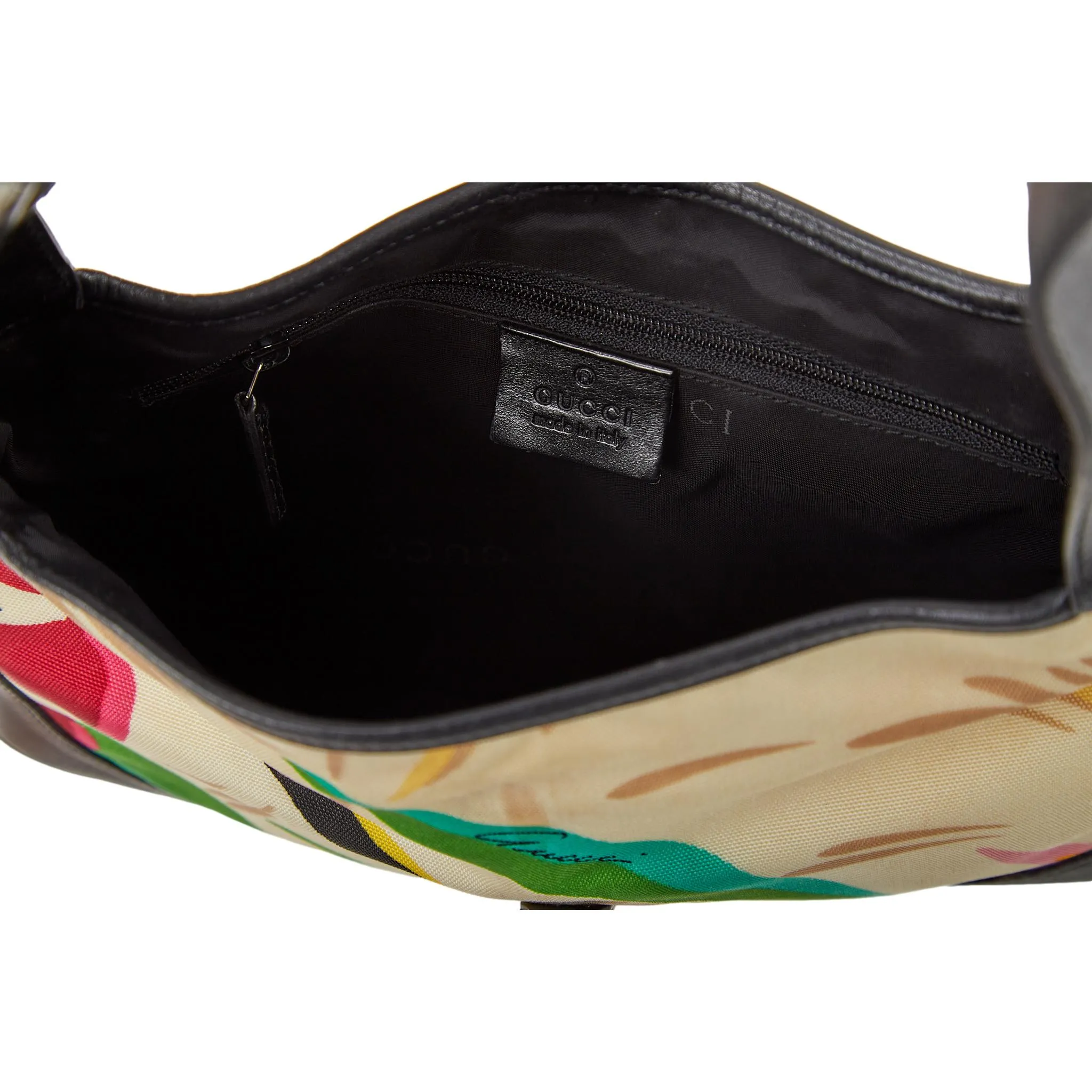 Gucci White Floral Print Jackie Bag