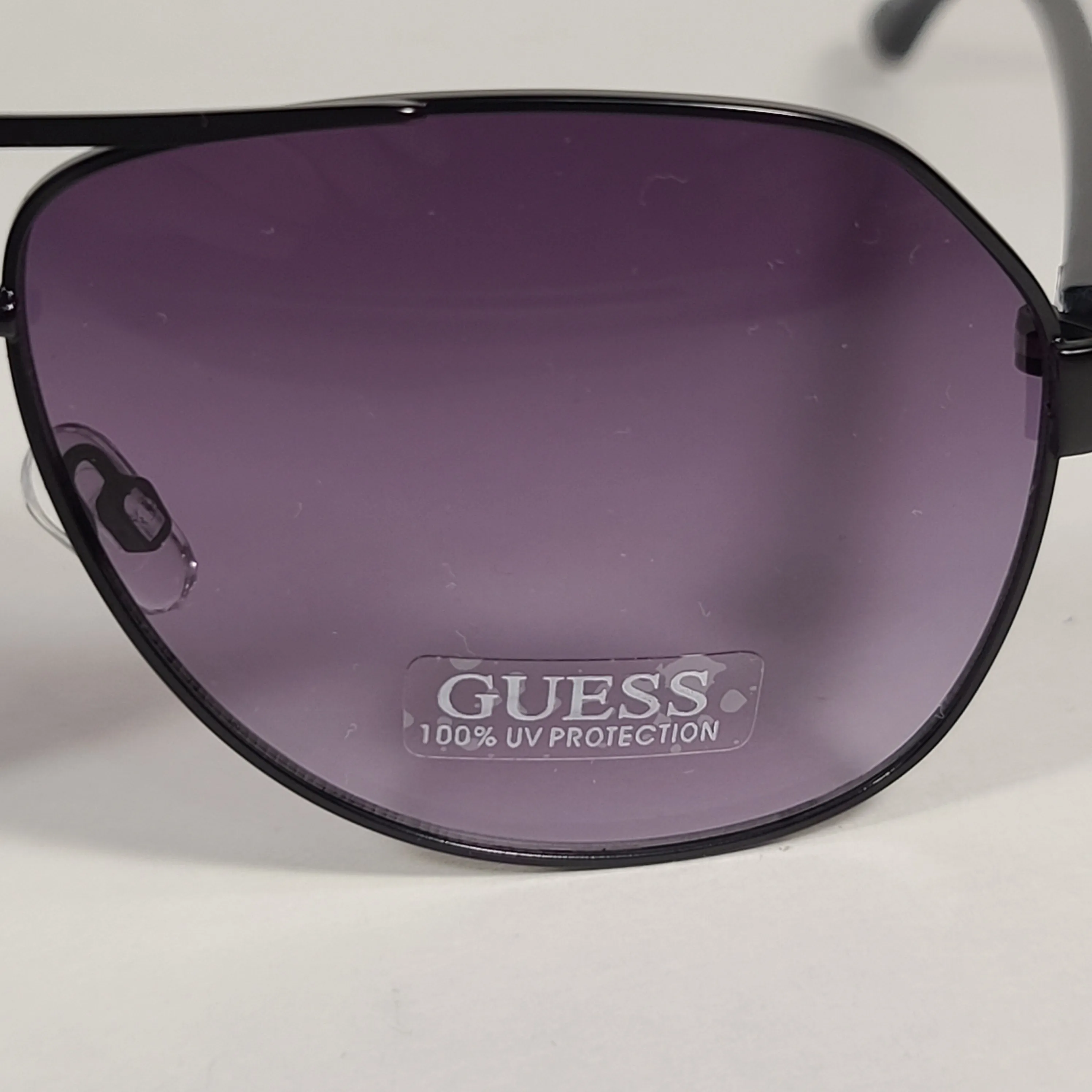 Guess Aviator Sunglasses Matte Black Frame Gray Smoke Gradient Lens GF0397 02B